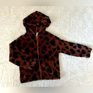 Carters girls 7 heart fuzzy jacket